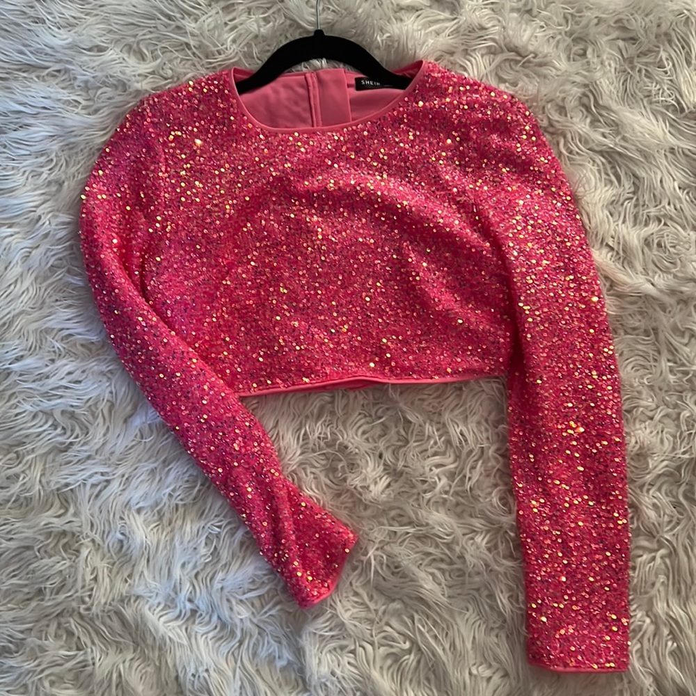 Hot pink crop top